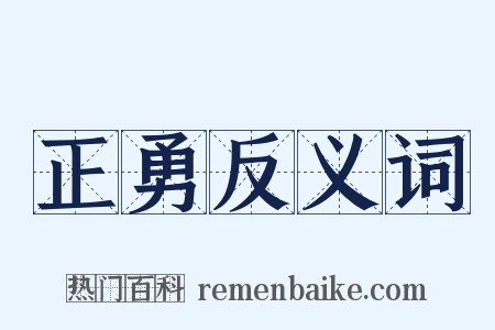 正勇反义词是什么意思的图片